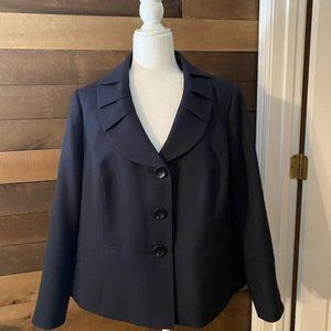 Le Suit Navy Blue Two Piece Suit